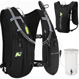 imageN NEVO RHINO Running VestHydration Vest 5L with 15L Water BladderLightweight Hydration Pack Water Backpack for Hiking RaceBlack