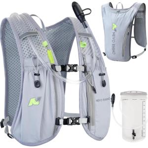 imageN NEVO RHINO Running VestHydration Vest 5L with 15L Water BladderLightweight Hydration Pack Water Backpack for Hiking RaceGray