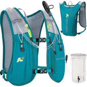 imageN NEVO RHINO Running VestHydration Vest 5L with 15L Water BladderLightweight Hydration Pack Water Backpack for Hiking RaceGreen