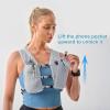 imageRunning Vest with 350 ML TPU Soft Flask Small Running Water Vest Adjustable Chest Straps Lightweight Hydration Vest Pack for Trail Marathon Hiking Cycling for Women Men MiniGray