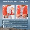 imageRunning Vest with 350 ML TPU Soft Flask Small Running Water Vest Adjustable Chest Straps Lightweight Hydration Vest Pack for Trail Marathon Hiking Cycling for Women Men MiniOrange