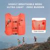 imageRunning Vest with 350 ML TPU Soft Flask Small Running Water Vest Adjustable Chest Straps Lightweight Hydration Vest Pack for Trail Marathon Hiking Cycling for Women Men MiniOrange