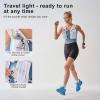 imageRunning Vest with 350 ML TPU Soft Flask Small Running Water Vest Adjustable Chest Straps Lightweight Hydration Vest Pack for Trail Marathon Hiking Cycling for Women Men MiniWhite
