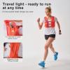 imageRunning Vest with 350 ML TPU Soft Flask Small Running Water Vest Adjustable Chest Straps Lightweight Hydration Vest Pack for Trail Marathon Hiking Cycling for Women Men MiniOrange