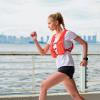imageRunning Vest with 350 ML TPU Soft Flask Small Running Water Vest Adjustable Chest Straps Lightweight Hydration Vest Pack for Trail Marathon Hiking Cycling for Women Men MiniOrange