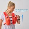 imageRunning Vest with 350 ML TPU Soft Flask Small Running Water Vest Adjustable Chest Straps Lightweight Hydration Vest Pack for Trail Marathon Hiking Cycling for Women Men MiniOrange