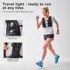 imageRunning Vest with 350 ML TPU Soft Flask Small Running Water Vest Adjustable Chest Straps Lightweight Hydration Vest Pack for Trail Marathon Hiking Cycling for Women Men MiniBlack