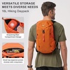image:imageN NEVO RHINO 16L Hiking amp Commuter Backpack Lightweight Daypack for Men Women Breathable Backpanel Hydration Port Outdoor Backpack for Camping TravelOrange
