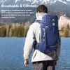 image:imageN NEVO RHINO 35L Internal Frame BackpackWomen Mens Backpacking Backpack with Rain Cover305 Liter Lightweight Hiking Backpacking Packs for CampingHikingTravelingDark Blue