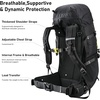 image:imageN NEVO RHINO 40L Internal Frame Hiking Backpack for Men Women with Rain Cover Lightweight Outdoor Backpacking Backpack for Camping Hiking TravelingBlack