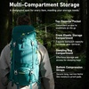 image:imageN NEVO RHINO 40L Internal Frame Hiking Backpack for Men Women with Rain Cover Lightweight Outdoor Backpacking Backpack for Camping Hiking TravelingDark Green