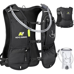image:imageN NEVO RHINO Running Vest with Water Bladder 15 Liter Small Hydration Water Vest Lightweight Hydration Pack MultiPocket 11x  for Hiking Race Trail Marathon for Women MenBlack