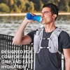 image:imageN NEVO RHINO Soft Flask 17oz500ml 2PCS TPU Running Water Bottle for Running Vest and Hydration Backpack Leakproof BPAFree Collapsible Water Bottles for Hiking Cycling Marathon2500mlBlue