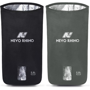 image:imageN NEVO RHINO 2PCS Water Bladder Insulator Bag Protective Cooler Bag for 2L3L Hydration Bladders Insulated Water Bladder Sleeve Keeps Water Cool amp Protects Bladders Bladder is NOT Included2L Black  Grey