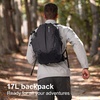 image:imageN NEVO RHINO 17L Small Hiking Backpack for Men Women Lightweight Travel Backpack Outdoor Daypack with Rain CoverBlack